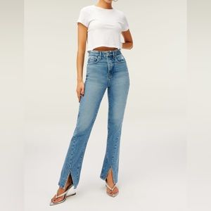 BNWT Good American - Good Boy Twisted Slit Jeans - size 6/28